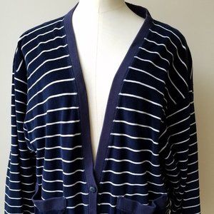 Donna Parker made in France velvet cardigan